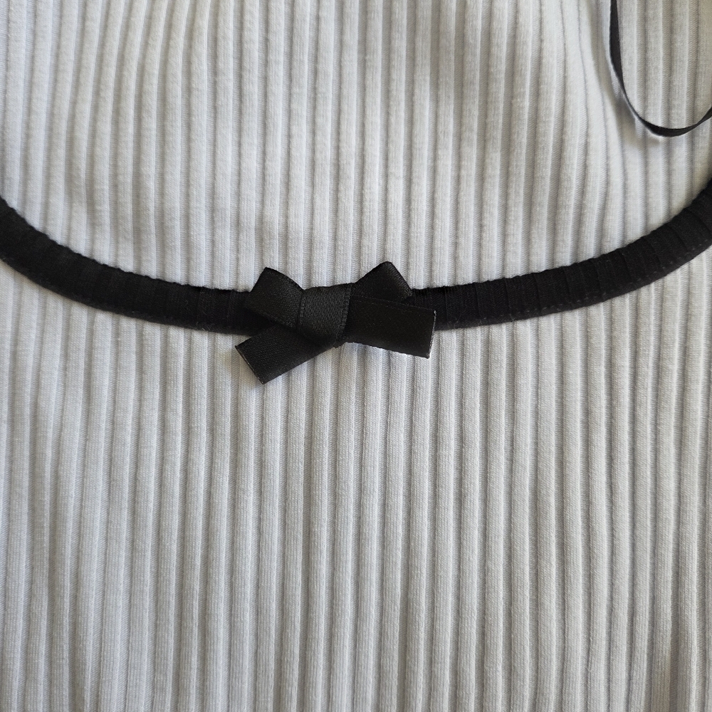 Two Ribbed Square Neck Tops - Black Trim - Picture 7 of 10